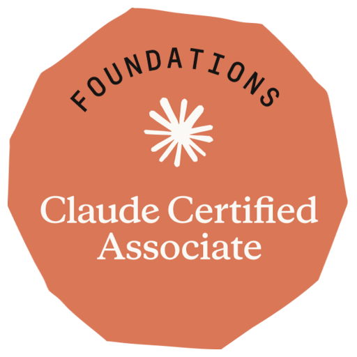 Claude Certified Associate – Foundations badge, issued by Anthropic